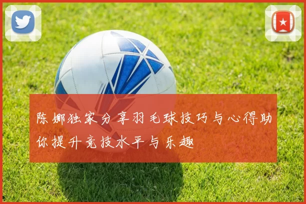 陈娜独家分享羽毛球技巧与心得助你提升竞技水平与乐趣